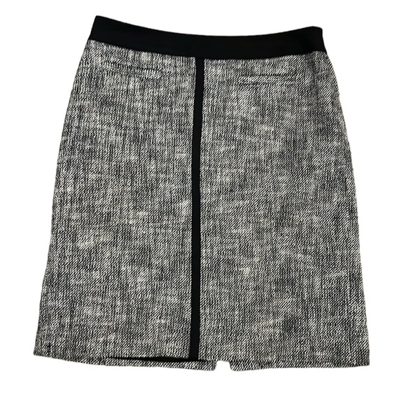 Talbots black & white tweed knee length skirt size 6 - Picture 1 of 7